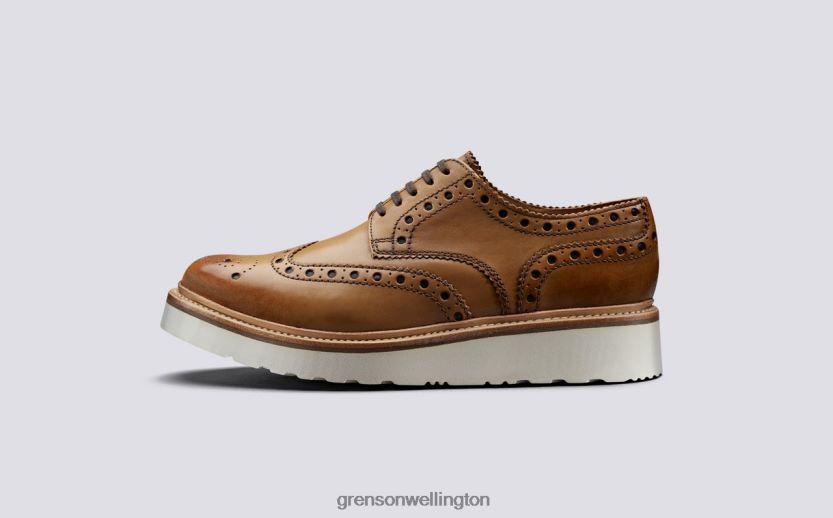 Men Tan ARCHIE Grenson R46060118 Brogues Shoes