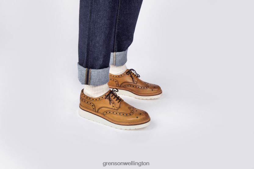 Men Tan ARCHIE Grenson R46060118 Brogues Shoes