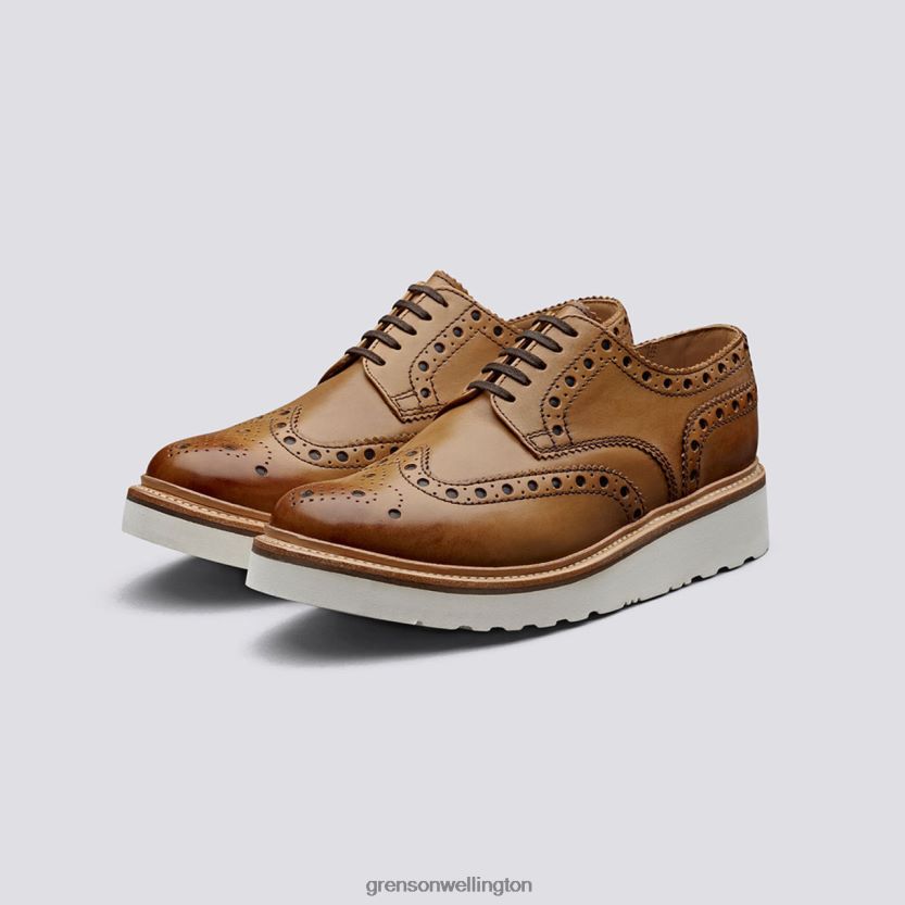 Men Tan ARCHIE Grenson R46060118 Brogues Shoes
