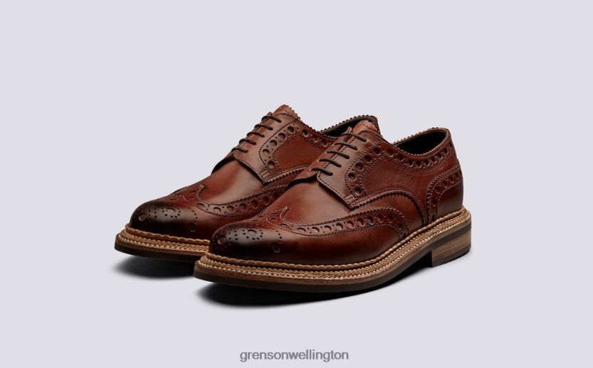 Men Tan ARCHIE Grenson R46060119 Brogues Shoes