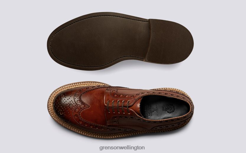 Men Tan ARCHIE Grenson R46060119 Brogues Shoes