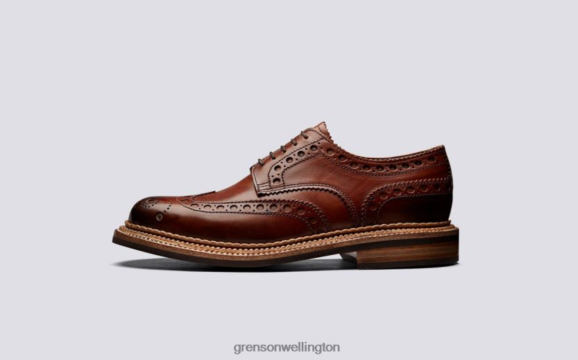Men Tan ARCHIE Grenson R46060119 Brogues Shoes