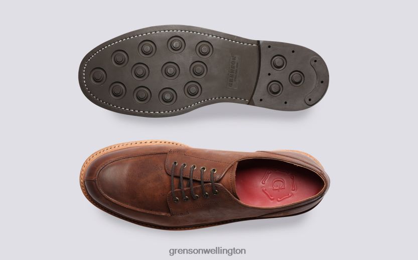 Men Coffee MAC Grenson R46060164 Derby Shoes