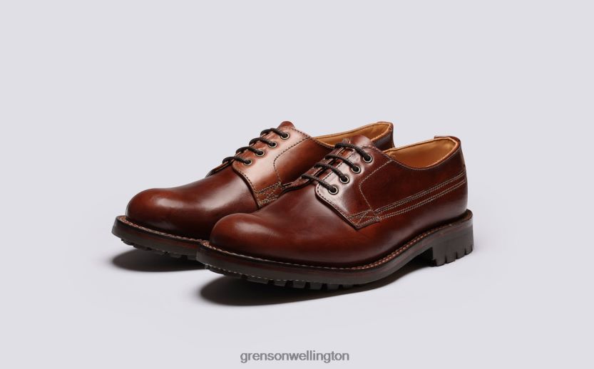 Men Dark Brown VICTOR Grenson R46060155 Derby Shoes