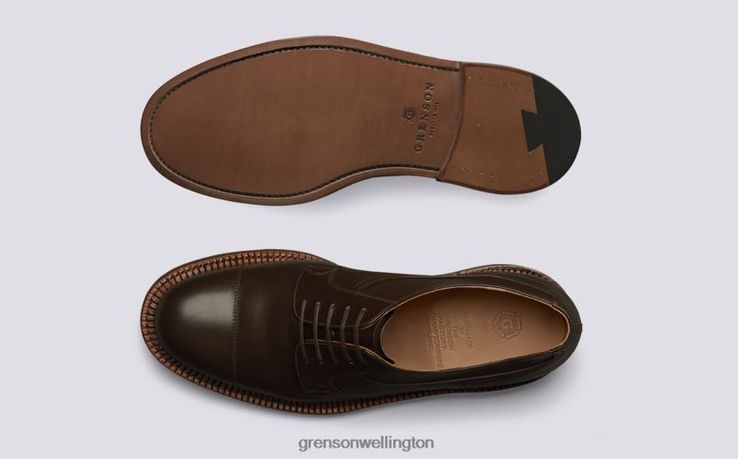 Men Espresso SHOE 10 Grenson R46060166 Derby Shoes
