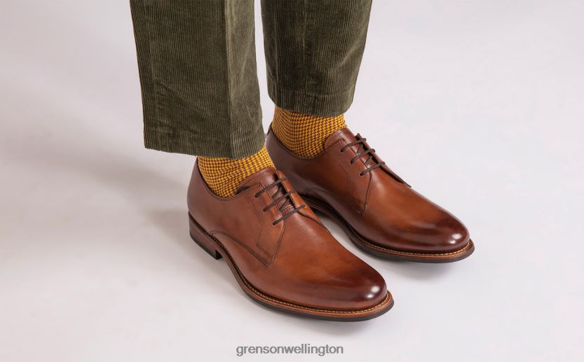 Men Tan GARDNER Grenson R46060159 Derby Shoes