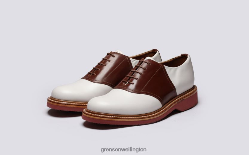 Men White/Tan BELLAMY Grenson R46060148 Derby Shoes