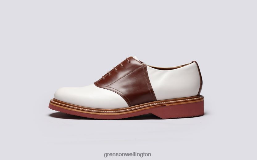 Men White/Tan BELLAMY Grenson R46060148 Derby Shoes