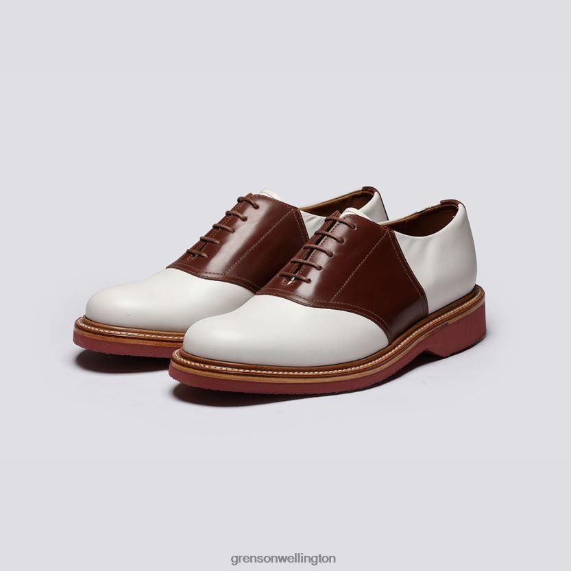 Men White/Tan BELLAMY Grenson R46060148 Derby Shoes