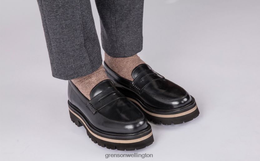 Men Black JEFFREY Grenson R46060126 Loafers