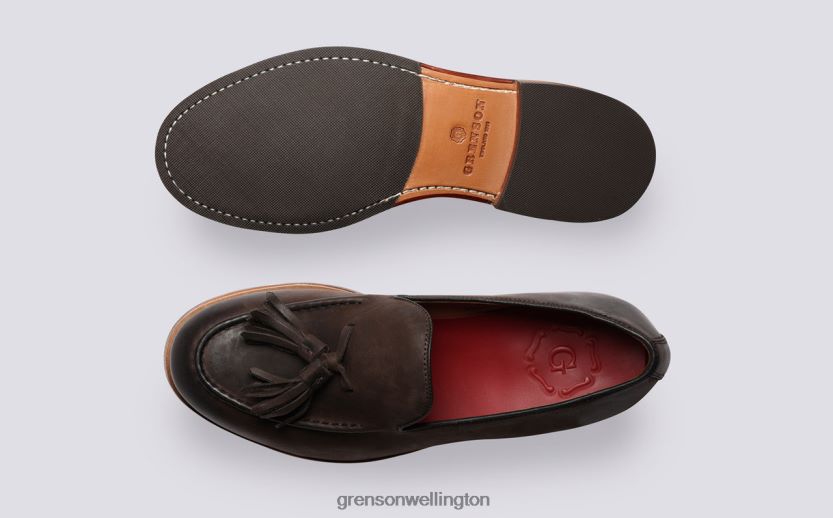 Men Brown Burnish MERLIN Grenson R46060134 Loafers
