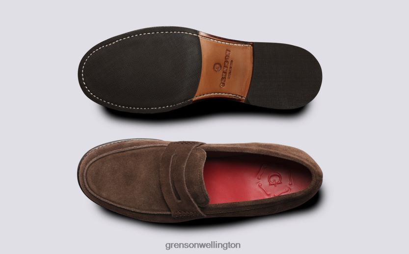 Men Dark Brown JAGO Grenson R46060139 Loafers