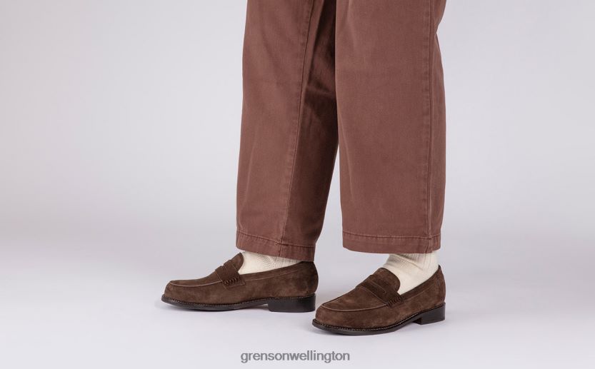 Men Dark Brown JAGO Grenson R46060139 Loafers