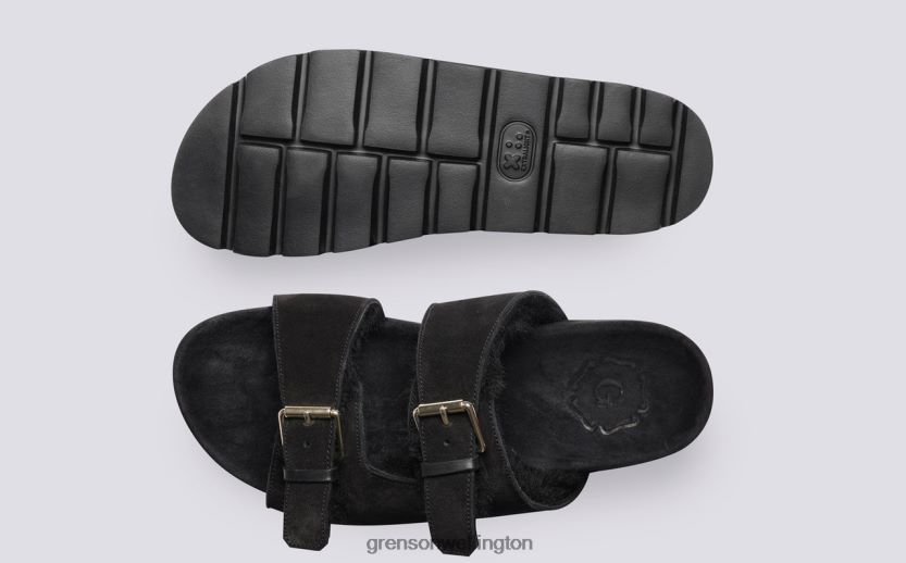 Men Black FLORIN Grenson R46060217 Sandals