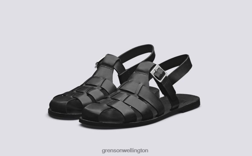 Men Black QUINCY Grenson R46060223 Sandals