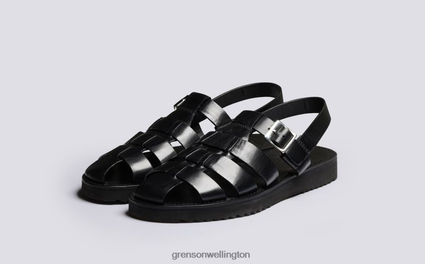 Men Black QUINCY Grenson R46060225 Sandals