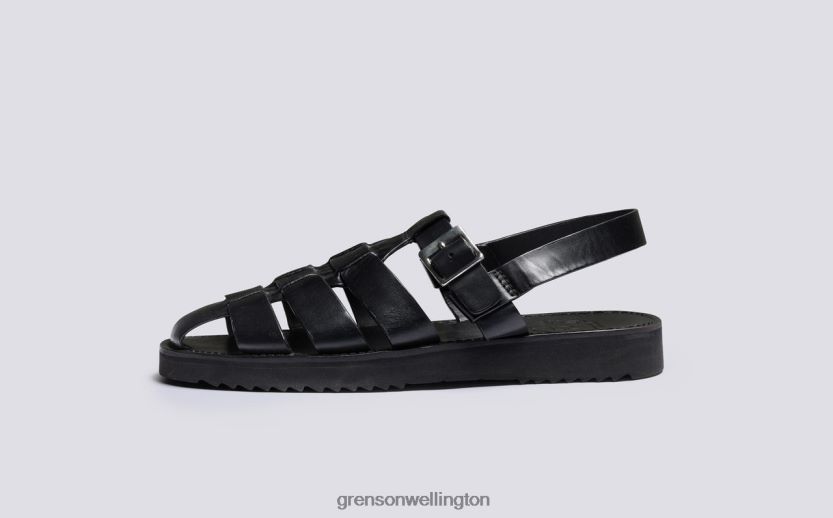 Men Black QUINCY Grenson R46060225 Sandals