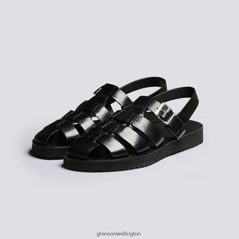 Men Black QUINCY Grenson R46060225 Sandals