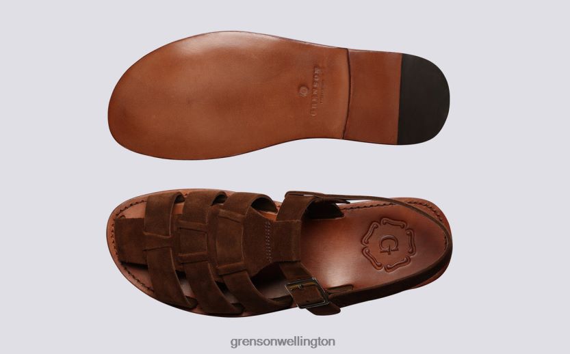 Men Brown QUINCY Grenson R46060220 Sandals