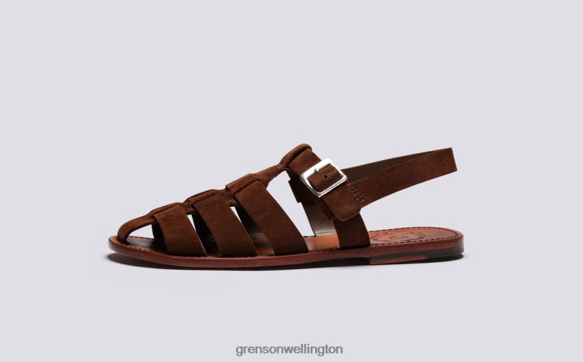 Men Brown QUINCY Grenson R46060220 Sandals