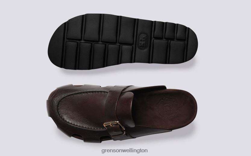 Men Dark Brown DALE Grenson R46060213 Sandals