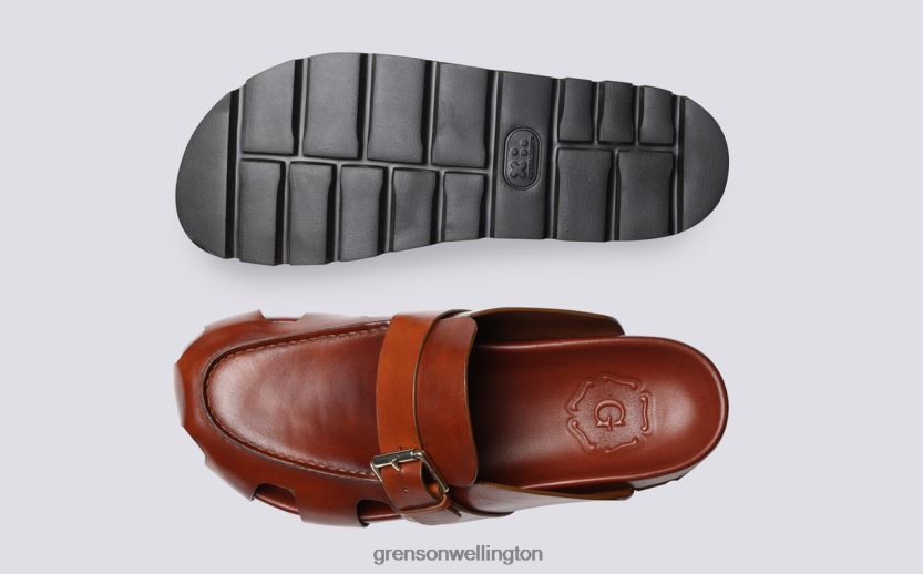 Men Tan DALE Grenson R46060212 Sandals