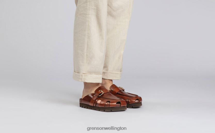 Men Tan DALE Grenson R46060212 Sandals