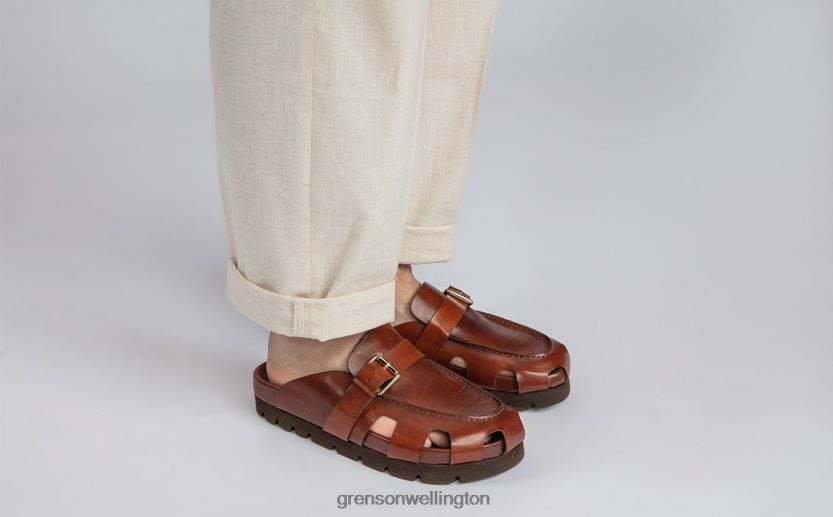 Men Tan DALE Grenson R46060212 Sandals