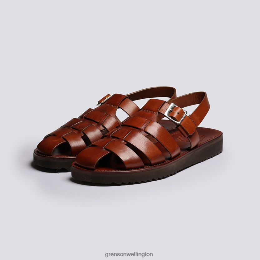 Men Tan Handpainted QUINCY Grenson R46060224 Sandals
