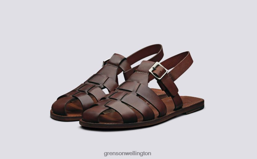 Men Tan QUINCY Grenson R46060221 Sandals