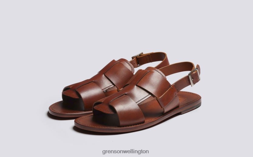 Men Tan WILEY 3 Grenson R46060227 Sandals