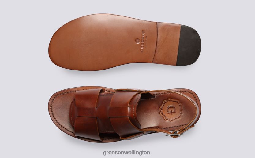 Men Tan WILEY 3 Grenson R46060227 Sandals