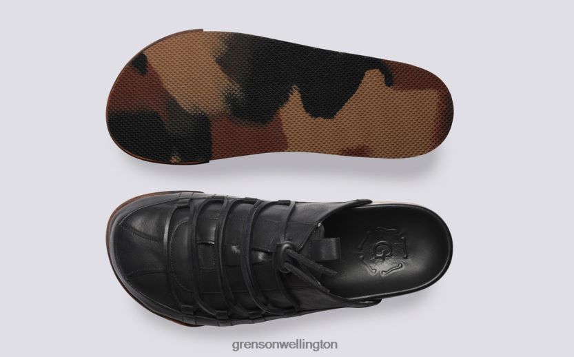 Men Black Burnished SNEAKER 75 Grenson R46060203 Sneakers