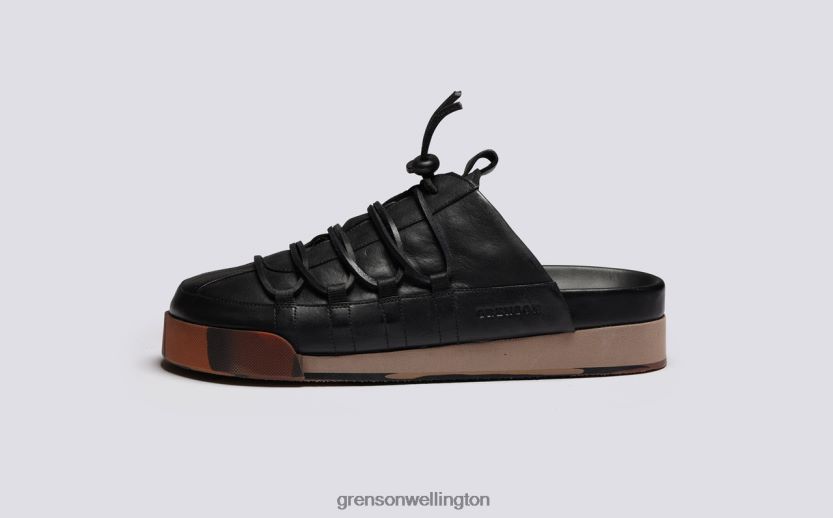 Men Black Burnished SNEAKER 75 Grenson R46060203 Sneakers