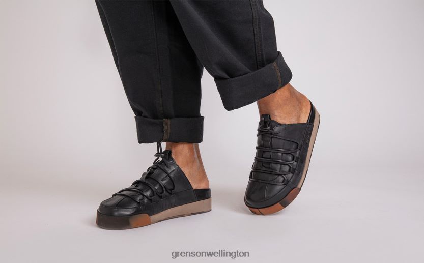 Men Black Burnished SNEAKER 75 Grenson R46060203 Sneakers