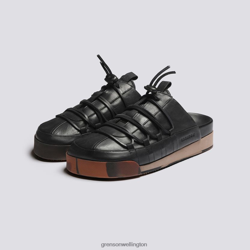 Men Black Burnished SNEAKER 75 Grenson R46060203 Sneakers