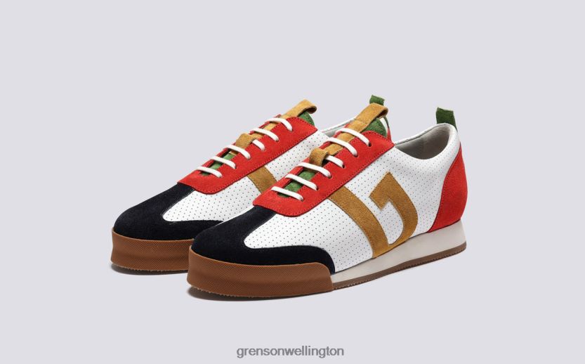 Men Red/Green/White SNEAKER 51 Grenson R46060193 Sneakers