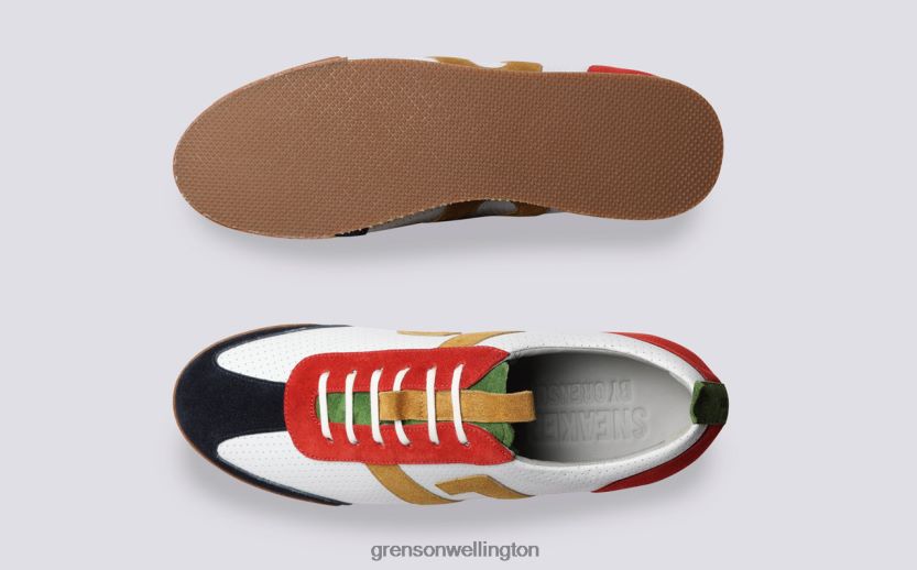 Men Red/Green/White SNEAKER 51 Grenson R46060193 Sneakers