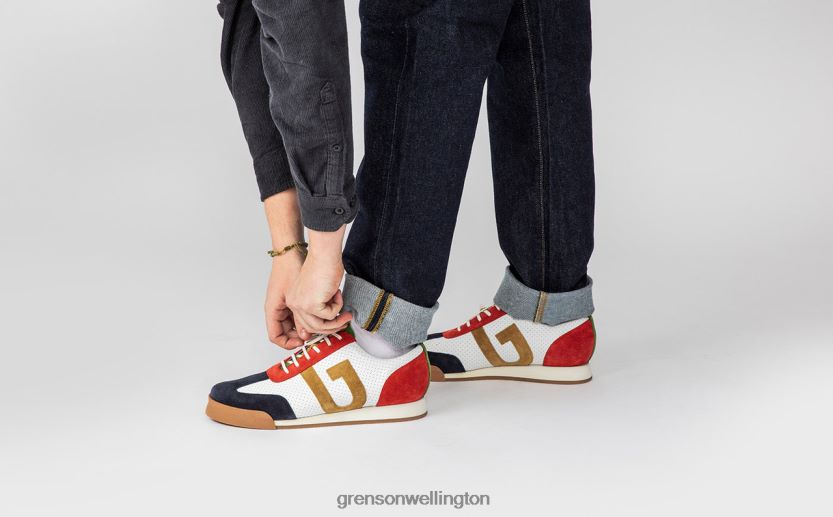 Men Red/Green/White SNEAKER 51 Grenson R46060193 Sneakers