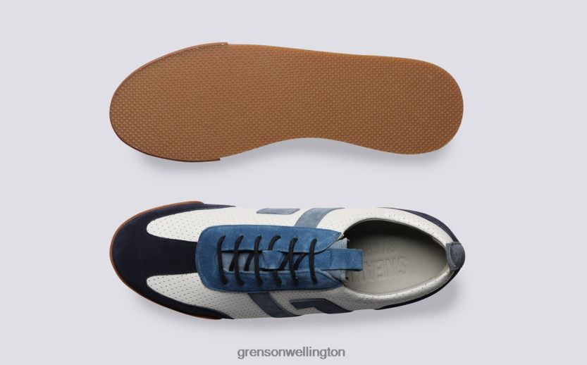 Men White/Blue SNEAKER 51 Grenson R46060188 Sneakers