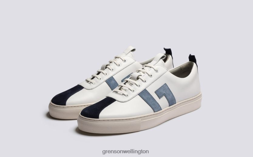 Men White/Blue SNEAKER 67 Grenson R46060197 Sneakers