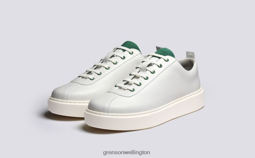 Men White/Green SNEAKER 30 Grenson R46060182 Sneakers