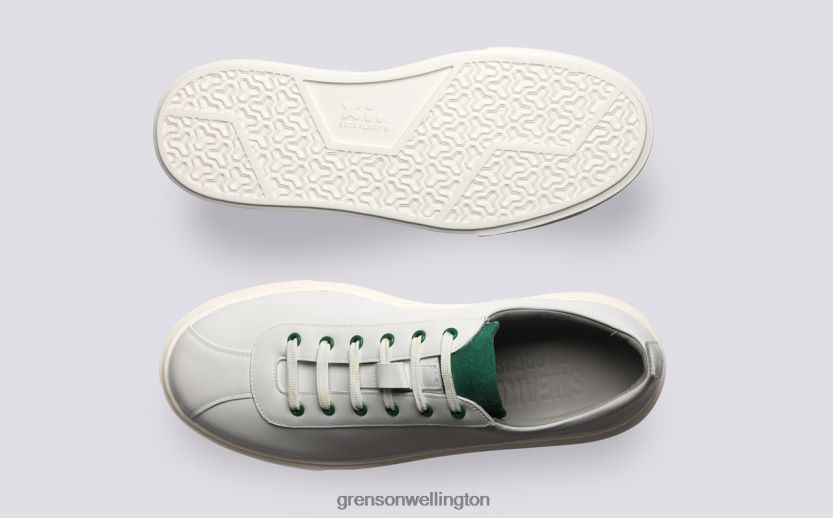 Men White/Green SNEAKER 30 Grenson R46060182 Sneakers