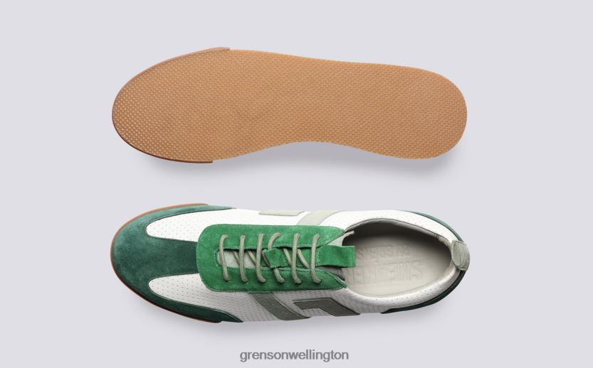 Men White/Green SNEAKER 51 Grenson R46060207 Sneakers