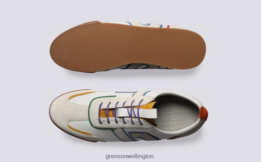 Men White Multi SNEAKER 51 + Grenson R46060187 Sneakers