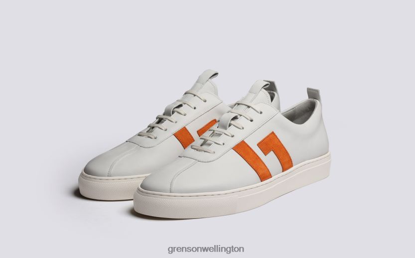 Men White/Orange SNEAKER 67 Grenson R46060198 Sneakers