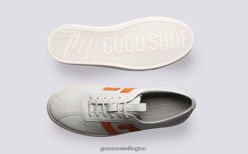 Men White/Orange SNEAKER 67 Grenson R46060198 Sneakers