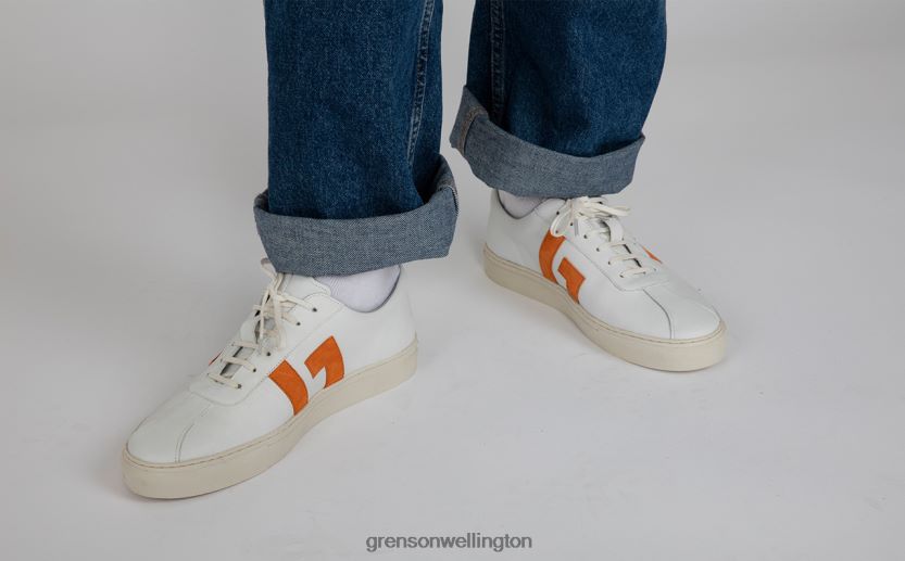 Men White/Orange SNEAKER 67 Grenson R46060198 Sneakers
