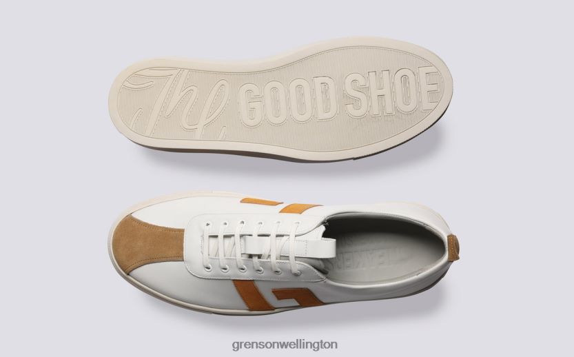 Men White/Yellow SNEAKER 67 Grenson R46060196 Sneakers