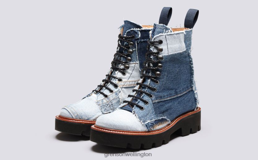 Women Blue THE KELLY BOOT Grenson R46060270 Boots